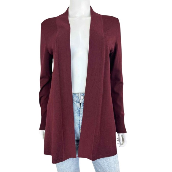 Talbots Sweaters - Talbots 100% Merino Wool Burgundy Cardigan Size S